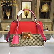 Forubags Gucci Padlock small GG top handle bag Style ‎453188 red - 1