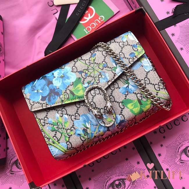 Forubags Gucci Dionysus GG Blue Blooms #401231 20*13*6cm - 1