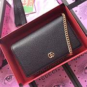 Forubags Gucci GG Marmont Leather Mini Chain Black Bag - 1