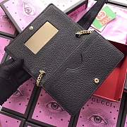 Forubags Gucci GG Marmont Leather Mini Chain Black Bag - 5