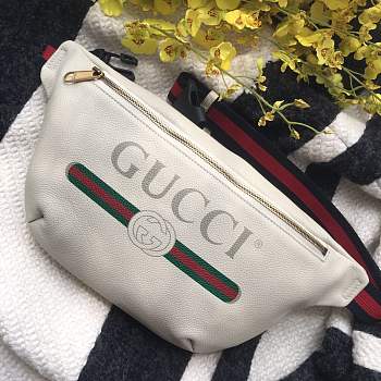 Forubags Gucci Print belt bag white 28*18*8cm