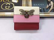 Gucci Queen Margaret leather wallet Style 476075 red&pink&beige - 4