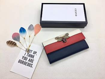 Gucci wallet red&blue&white 19*10.5*3.5cm