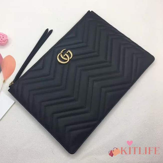Gucci Women Leather Clutch black - 1