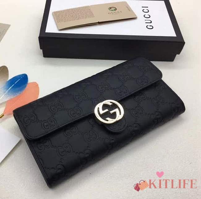 Gucci Icon Gucci Signature wallet Style ‎369663 CWC1G 1000 - 1