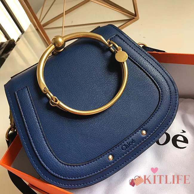 Forubags Chloe Nile Bracelet Bag-dark blue 21*17*8cm - 1