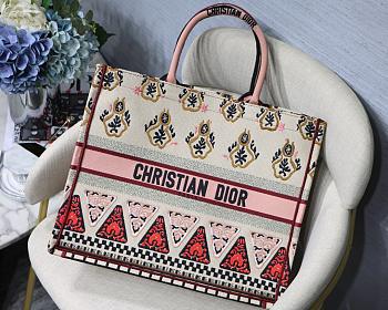 Forubags1 Dior Colored Jacquard Canvas Book Tote 42*32*5cm