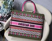 Forubags4 Dior Colored Jacquard Canvas Book Tote 42*32*5cm - 1