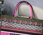 Forubags4 Dior Colored Jacquard Canvas Book Tote 42*32*5cm - 3