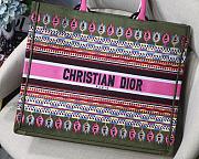 Forubags4 Dior Colored Jacquard Canvas Book Tote 42*32*5cm - 2