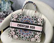 Forubags6 Dior Colored Jacquard Canvas Book Tote 36.5*28*5cm - 1