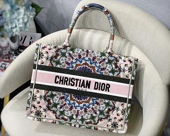 Forubags6 Dior Colored Jacquard Canvas Book Tote 36.5*28*5cm