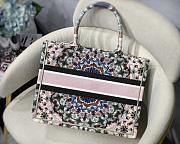 Forubags6 Dior Colored Jacquard Canvas Book Tote 36.5*28*5cm - 5