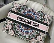 Forubags6 Dior Colored Jacquard Canvas Book Tote 36.5*28*5cm - 3