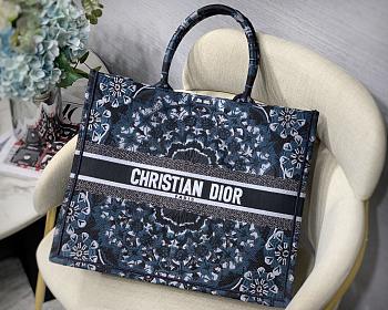 Forubags7 Dior Colored Jacquard Canvas Book Tote 42*32*5cm