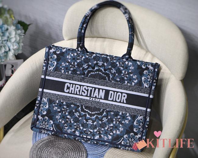 Forubags8 Dior Colored Jacquard Canvas Book Tote 36.5*28*5cm - 1