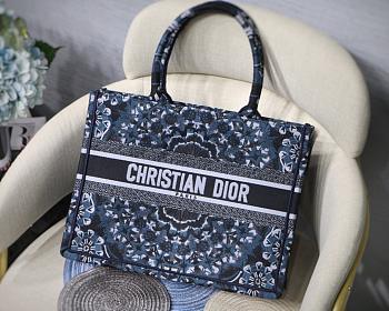 Forubags8 Dior Colored Jacquard Canvas Book Tote 36.5*28*5cm