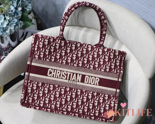 Forubags11 Dior Colored Jacquard Canvas Book Tote 36.5*28*5cm - 1