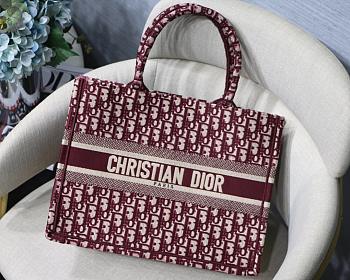 Forubags11 Dior Colored Jacquard Canvas Book Tote 36.5*28*5cm