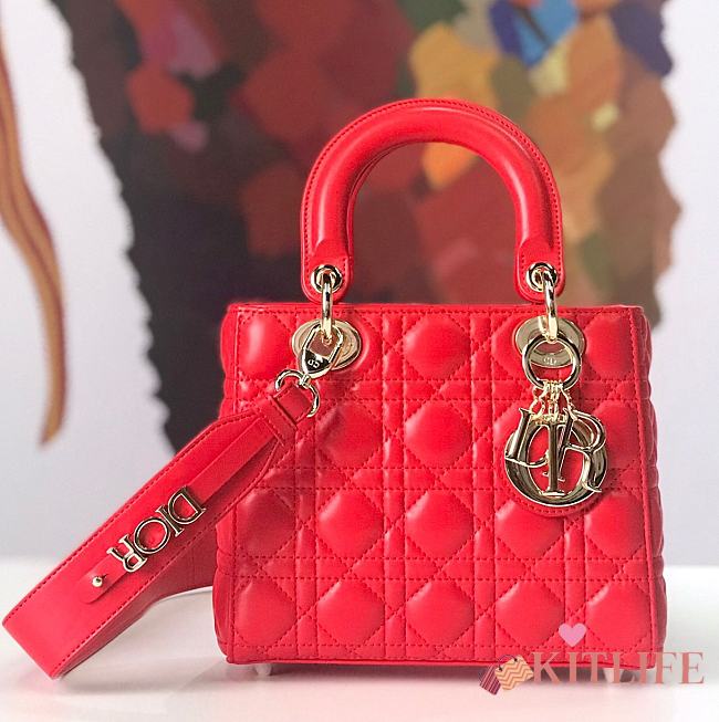 Forubags Lady Dior red 20*17*9CM - 1