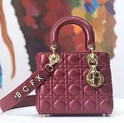 Forubags Lady Dior Burgundy 20*17*9CM - 1