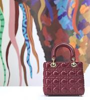 Forubags Lady Dior Burgundy 20*17*9CM - 3