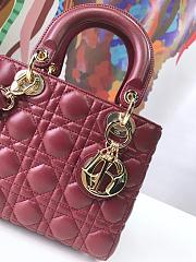 Forubags Lady Dior Burgundy 20*17*9CM - 5
