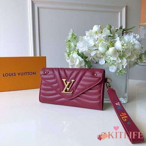 LOUIS VUITTON NEW WAVE LONG WALLET BURGUNDY - 1