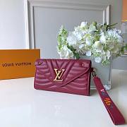LOUIS VUITTON NEW WAVE LONG WALLET BURGUNDY - 1