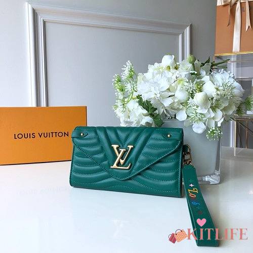 LOUIS VUITTON NEW WAVE LONG WALLET DARK GREEN - 1