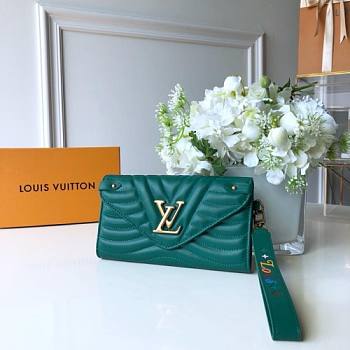 LOUIS VUITTON NEW WAVE LONG WALLET DARK GREEN