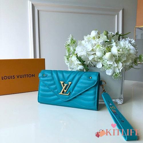 LOUIS VUITTON NEW WAVE LONG WALLET BLUE  - 1