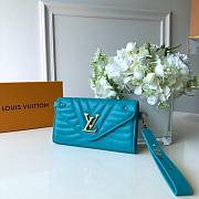 LOUIS VUITTON NEW WAVE LONG WALLET BLUE  - 1