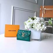 LOUIS VUITTON NEW WAVE COMPACT WALLET GREEN - 1