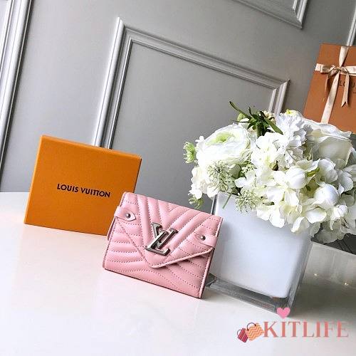 LOUIS VUITTON NEW WAVE COMPACT WALLET PINK - 1