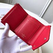 LOUIS VUITTON NEW WAVE COMPACT WALLET RED - 5
