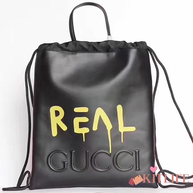 GUCCI backpack 473872 black leather - 1