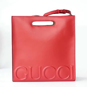 Gucci XL leather tote red leather Style ‎409378