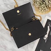 YSL KATE SHOULDER BAG BLACk WITH GOLD HARDWARE 20*17*6CM - 2