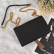 YSL KATE SHOULDER BAG BLACk WITH GOLD HARDWARE 20*17*6CM - 3
