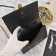 YSL KATE SHOULDER BAG BLACk WITH GOLD HARDWARE 20*17*6CM - 4