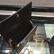 YSL Saint Laurent smooth leather classic chain black bag 20*12.5*4cm - 2