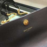 YSL Saint Laurent smooth leather classic chain black bag 20*12.5*4cm - 5