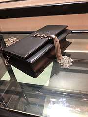 YSL Saint Laurent smooth leather classic chain black bag silver hardware 20*12.5*4cm - 5