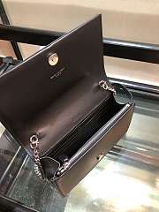 YSL Saint Laurent smooth leather classic chain black bag silver hardware 20*12.5*4cm - 6