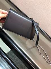 YSL Saint Laurent smooth leather classic chain black bag silver hardware 20*12.5*4cm - 4