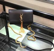 YSL Saint Laurent smooth leather classic chain black bag 20*12.5*4cm - 1