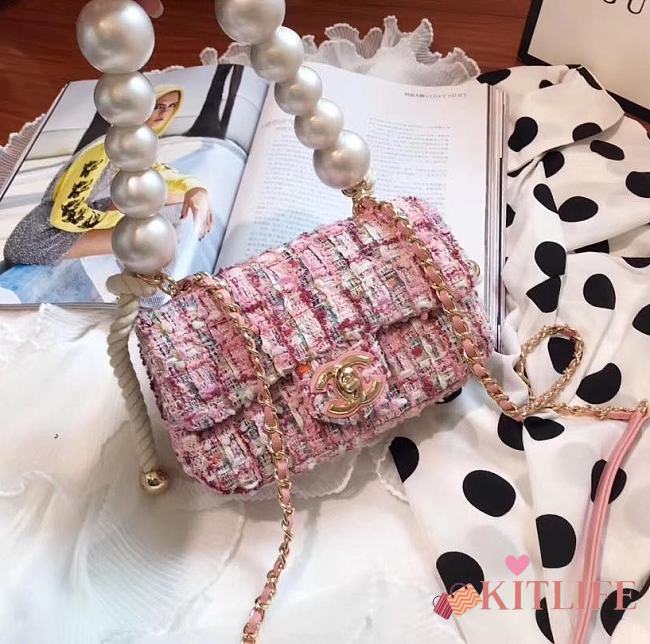 Chanel Woolen pearl bag Size : 19x12x5cm - 1