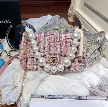 Chanel 2019ss Woolen pearl bag Size : 26cm