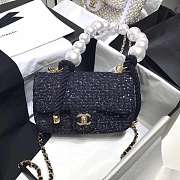 Forubags Chanel 2019ss Woolen pearl bag Size : 19x12x5cm - 1